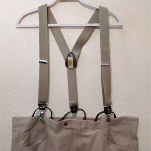 Vintage Sansabelt Khaki Pants With Suspenders 44/41